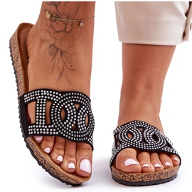 Chaussons Cloutés Femme Noir Evelins