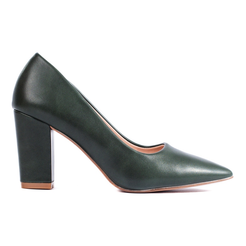 Escarpins à talons vert foncé de Shelovet