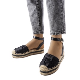 Espadrilles noires à plateforme de Lafrenière