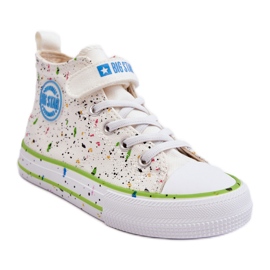 Baskets à motifs Big Star pour enfants LL374049 Blanc blanche