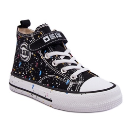 Baskets à motifs pour enfants Big Star LL374050 Noir