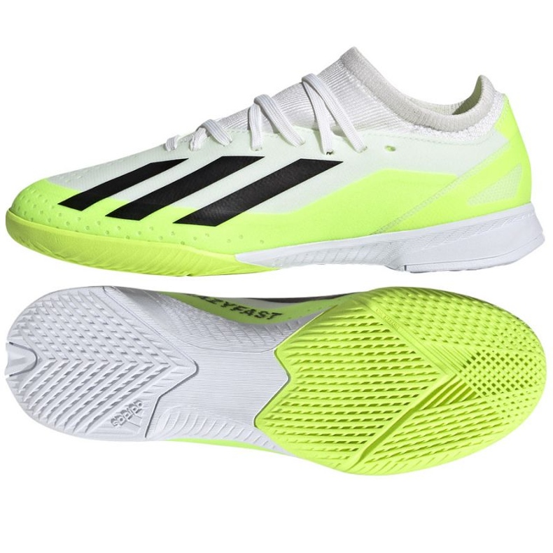 Adidas X Crazyfast.3 In Jr IE1563 chaussures de football blanche blanche