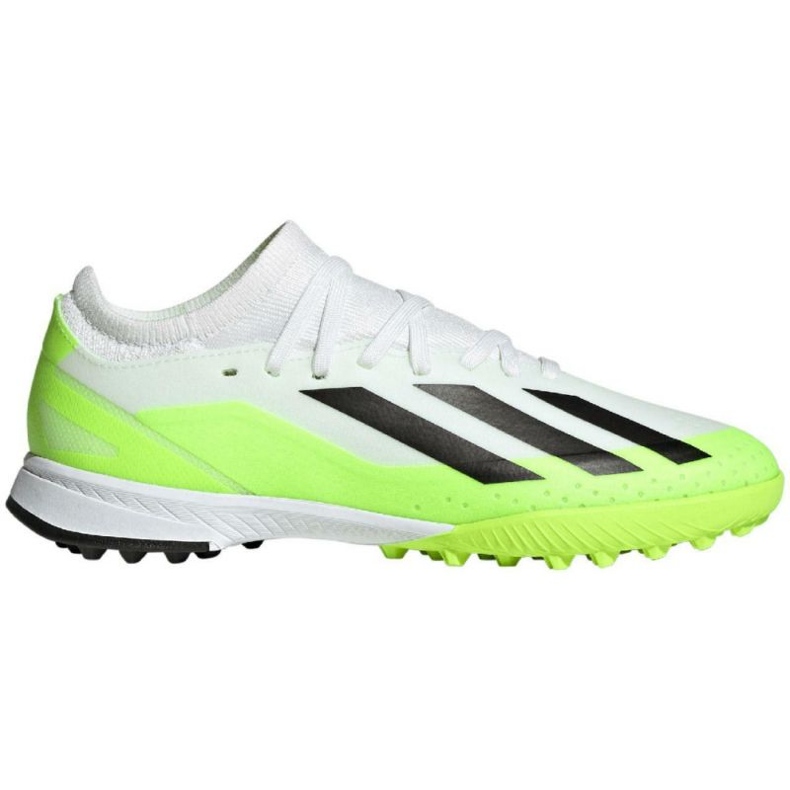 Adidas X Crazyfast.3 Tf Jr IE1568 chaussures de football blanche blanche Adidas X Crazyfast.3 Tf Jr IE1568 chaussures de football blanche blanche