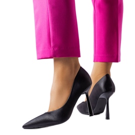 Vinceza Épingles noires au fini satiné de Vincez