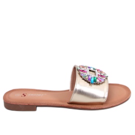 Claquettes en pierre de couleur or Lowell d'or