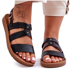 PG1 Sandales brillantes pour femmes Catalia noires