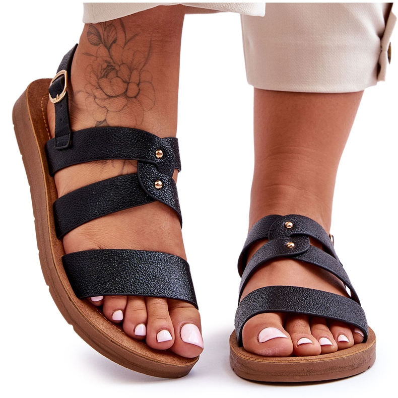 PG1 Sandales brillantes pour femmes Catalia noires le noir