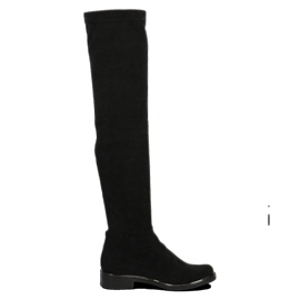 Les bottes pour femmes sur le genou étirent le caprice noir 25510-41 044