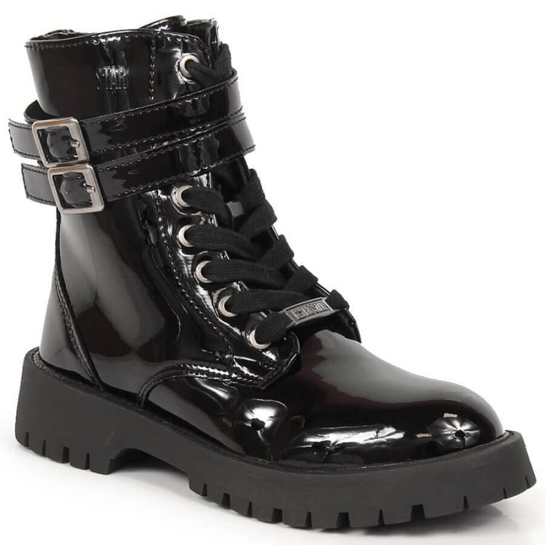 Bottes en cuir verni Big Star Jr KK374131 le noir
