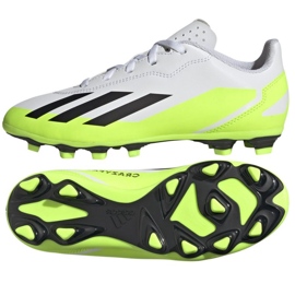 Adidas X Crazyfast.4 FxG Jr IE1588 chaussures de football blanc blanc