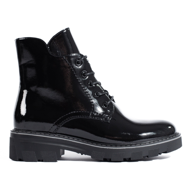 Bottes de travail pour femme Shelovet noir verni le noir