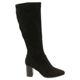 Bottes stretch noires pour femmes Caprice 9-25520-41 044 bottes hauteur genou noires