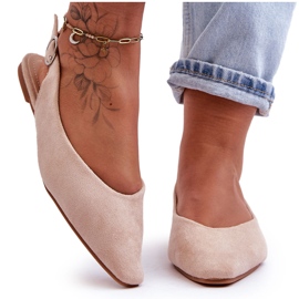 PS1 Kenra Ballerines en daim beiges femme