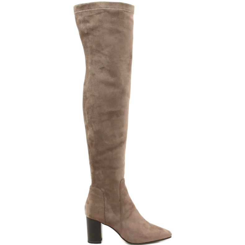 Bottines stretch taupe femme Caprice 9-25521-41 Cuissardes beiges 355