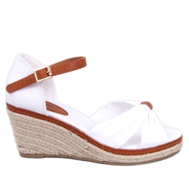 Sandales compensées espadrilles de Kristen White blanche