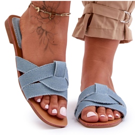 Chaussons en Tissu pour Femme Bleu Clair Aversa Chaussons en Tissu pour Femme Bleu Clair Aversa