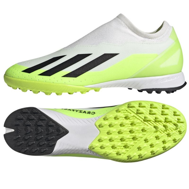 Adidas X Crazyfast.3 Ll Tf M ID9346 chaussures de football blanche blanche Adidas X Crazyfast.3 Ll Tf M ID9346 chaussures de football blanche blanche