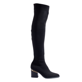 Cuissardes Shelovet textile femme noir