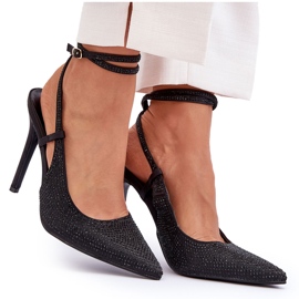 Épingles Classiques Décorées De Zircons Noir Guda