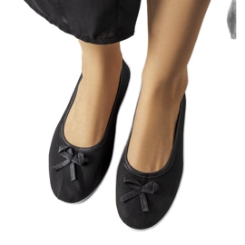 Inna Ballerines en tissu noir Gendron le noir