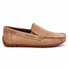 Mocassins à enfiler en daim pour hommes Marron brun