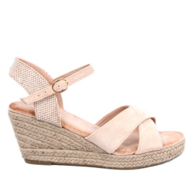 Willa Sandales compensées espadrilles beiges