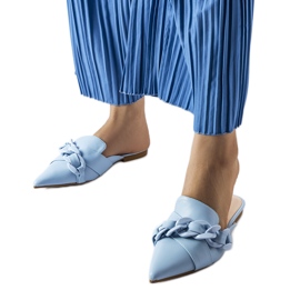 Claquettes chaîne bleu Patenaude