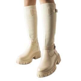 Bottines beiges à tige souple de Courcelle