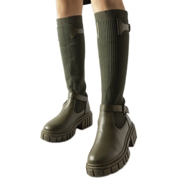 Bottines vertes à tige souple de Courcelle