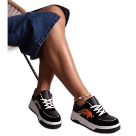 Baskets en daim écologique noires Kollins