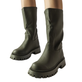 Bottines Hollie vert mat