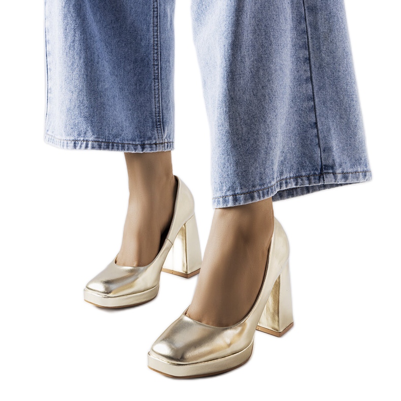 Escarpins dorés à talons Mailly d'or Escarpins dorés à talons Mailly d'or