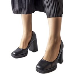 Escarpins noirs à talons Mailly le noir