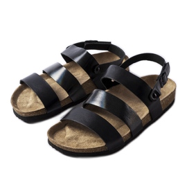 Sandales en liège noir Lee Cooper
