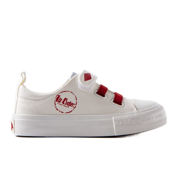 Baskets Lee Cooper blanches et rouges pour enfants