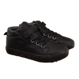 Baskets en cuir écologique noir Big Star EE374001