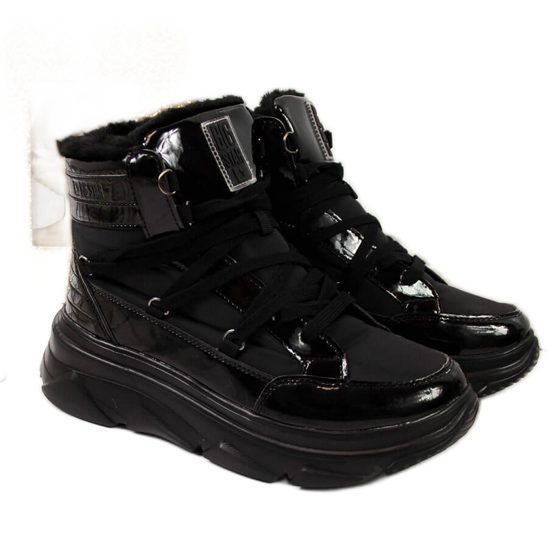 Bottes de neige à plateforme noires pour femmes Big Star II274311 le noir