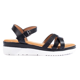 Sandales plateformes noires Shelovet