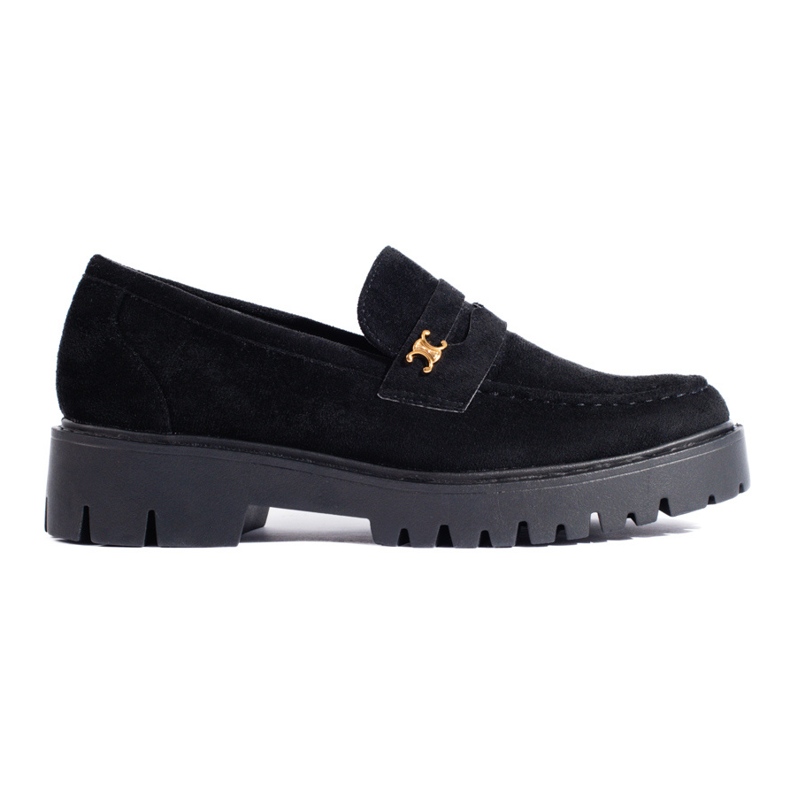 Chaussures Shelovet classiques en daim noir pour femmes le noir
