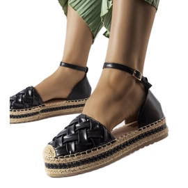 Espadrilles à plateforme noires de Gour le noir