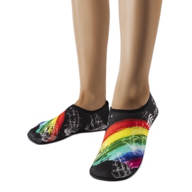 ProWater Chaussures d'eau Krejz noires avec imprimé coloré