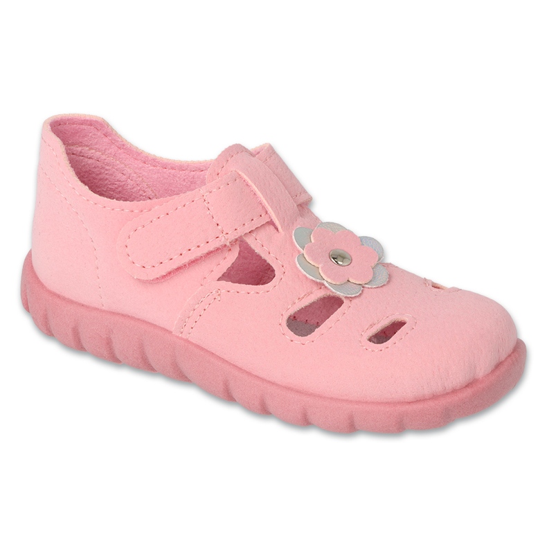 Chaussons enfants Befado 535P002 rose avec une fleur