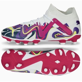 Chaussures Puma Future Match Creativity Jr FG/AG 107412 01 blanc, mélanger la couleur blanc