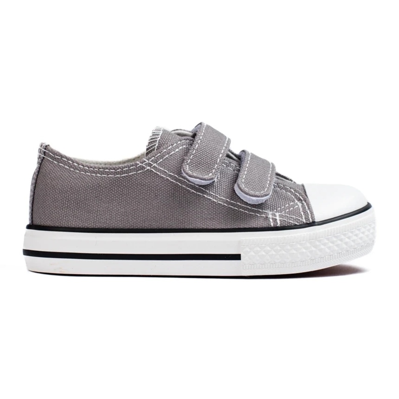 Baskets pour enfants avec velcro gris Vico