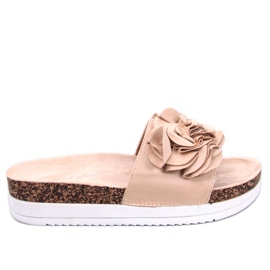 Chaussons Rizzo Fleurs Beiges