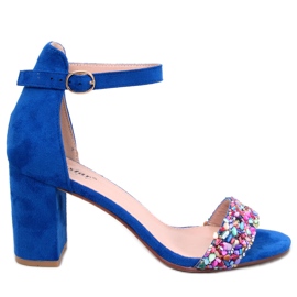 Sandales à talons pierre Valentine Bleu