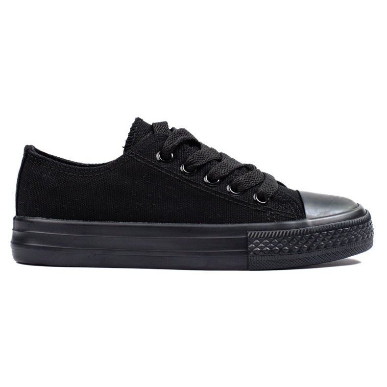SHELOVET Baskets classiques pour enfants Vico noires le noir