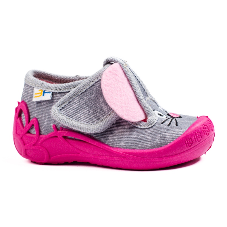 SHELOVET Chaussons velcro pour filles souris 3F rose