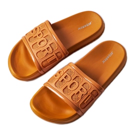 Claquettes en caoutchouc orange Moiariello