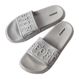 Claquettes en caoutchouc gris Moiariello